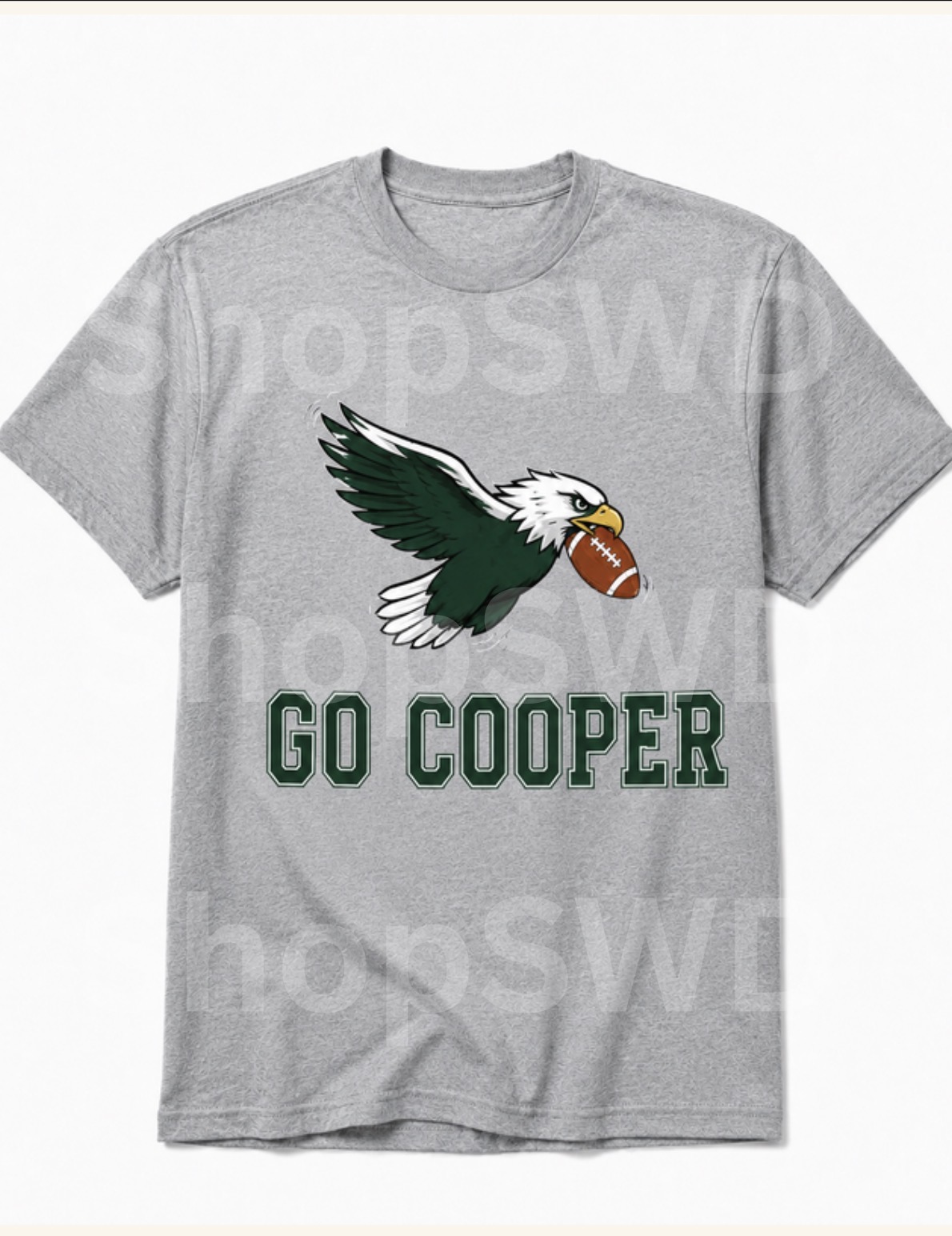 Go Cooper Eagle Football Tee — Sport Grey