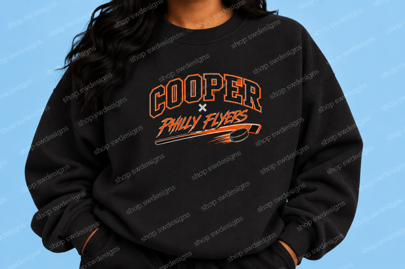 Cooper Philly Flyers Crewneck — Black